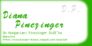 diana pinczinger business card